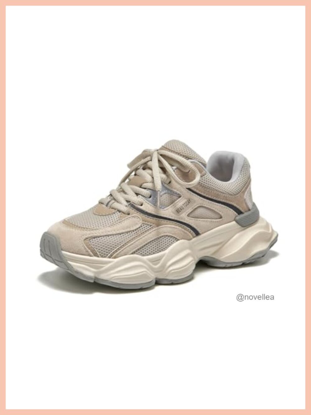 Pig Suede Mesh Wide Walking Sneakers Comfortable Lightweight Non-Slip